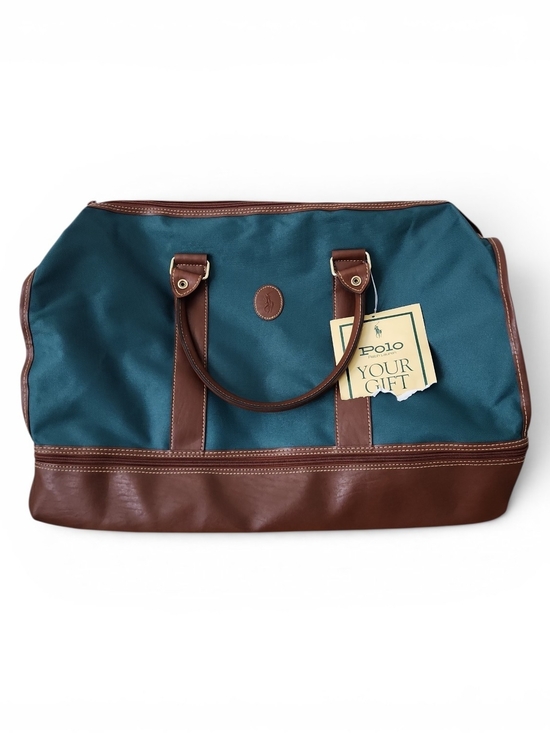 Polo Ralph Lauren Other - Vintage Polo Ralph Lauren Teal and Brown Canvas & Leather Travel Duffel